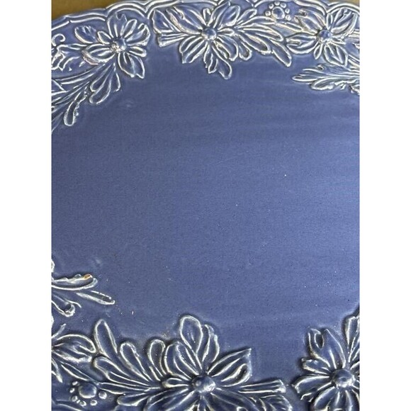 Large Blue Ceramic Antica Fornace Ceramiche da Tavola Serving Oval Platter  Used - Picture 3 of 11